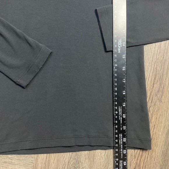 ROSSOPURO Long Sleeve Scoop Neck Micromodal Top Womens Small Black Made in Italy - Picture 7 of 10